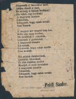 1848 A NEMZETI DAL röplap-jellegű kiadásaiból Szinnyei József 3 pesti, valamint 8 vidéki városban ny...