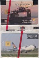 1991-1992 2 db telefonkártya (Balaton Ferry (első kiadás!), Malév), bontatlan csomagolásban