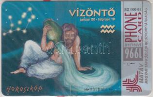 1995 Vízöntő horoszkóp telefonkártya, bontatlan csomagolásban