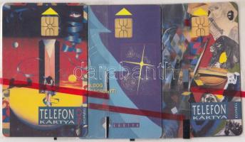 1992 3 db telefonkártya (Karácsony, Equinox, Symphony), bontatlan csomagolásban