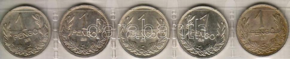1926-39. 1P Ag teljes sor 5 klf évszám T:1,1/2