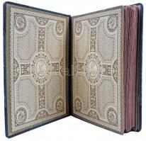 cca 1900 Fényképalbum, 24 lapos, aranyozott félbőr kötésben. 30x29cm