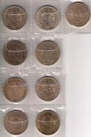 1929-39. 2P Ag teljes sor 9 klf évszám 1929,1932,1936,1937,1938,1939 T:1 1931 T:1 parányi ph, 1933 T...