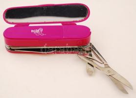 Miss-A multifunkcionális női zsebkés kisollóval, dugóhúzóval, varrókészlettel, tükörrel, elemlámpával, körömreszelővel, stb.