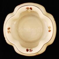 Zsolnay pillangó mintás mini kaspó, jelzett, kézzel festett,  hibátlan, d:13 cm, m:7 cm / Hand paint...