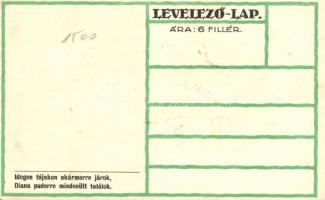 Ungarische Werkstätte, Diana púder reklám, túrázó / hiker s: Győri Aranka (EK)