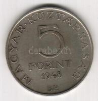 1948. 5Ft Ag "Petőfi" T:2