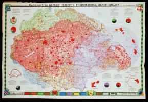 1927 Magyarország etnikai réképe. Carte ethnographique de la Hongrie. Bp., Magyar Királyi Térképészeti Intézet. Ismeretterjesztő jellegű térkép, egyéb, az elcsatolásokra és a határon túlra került magyarokra vonatkozó információkkal, az elülső borítón irredenta rajzzal (Budai I. jelzéssel). Az elülső borító elválik, egyébként jó állapotban, 95×63 cm
