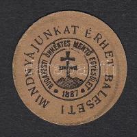 Cca 1900-as évek eleje "Mentő garas 2f - Budapesti Önkéntes Mentő Egyesület" T:I