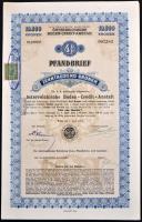 Ausztria / Bécs 1880. "Osztrák Földhitel Intézet" prémium kötvény 100G-ről szelvényekkel, ...