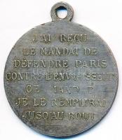 Franciaország 1916. "Gallieni - Párizs védelmezője" fém emlékérem füllel (31,5mm) T:2-
Fra...