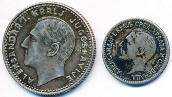 Jugoszlávia / Szerb-Horvát-Szlovén Királyság 1925. 50p Ni-Br + Jugoszlávia 1931. 10D Ag "I. Sán...