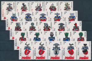 Lengyel SOLIDARNOSC jótékonysági bélyegek 25 klf, csíkokban