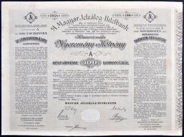 Budapest 1906. "Pesti Hazai Első Takarékpénztár-Egyesület" nyeremény-kötvénye 100K-ról, sz...