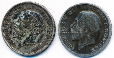Nagy-Britannia 1918-1925. 6p Ag "V. György" (2x) T:2-,3
Great Britain 1918-1925. 6 Pence A...
