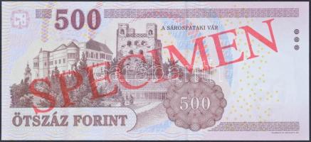 2013. 500Ft piros "MINTA / SPECIMEN" felülnyomással "EA 0000072" sorozatszámmal ...