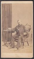 1867 Fiskal Von Frank, keményhátú, régi fénykép. 10x6cm