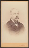 1869 Karl Chmelityky, keményhátú, régi fénykép. Robert Steidl Műterme. Brurk.  10x6cm