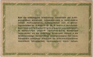 1946. 50.000Adópengő előlapon a sorszám utolsó számjegye felfelé csúszva + papírráncok T:III