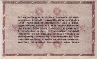 1946. 100.000Adópengő látványos hosszú festékcsík az előlap jobboldalán T:II