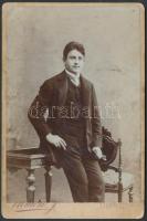 1905 Iván Mihály, keményhátú, régi fénykép. Németi József műterme. Debreczen. 16x11cm