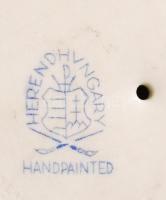 Herendi papagáj, kézzel festett, jelzett, hibátlan, m:13,5 cm, h:15 cm