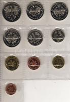 Németország 1987D 1Pf-5DM (10 klf db) teljes forgalmi sor T:PP Eredeti műanyag fóliából kiesve, fólia mellékelve