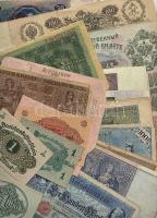 Hagyaték gyűjtemény, 85db főleg régebbi bankjegyek, benne nagyon sok D.Reich sok jobbal T:I,II,III,IV