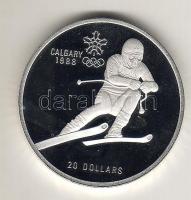 Kanada 1985. 20$ Ag "Olimpia-Calgary" T:PP Díszdobozban, tanúsítvánnyal