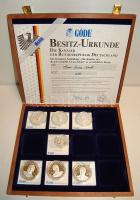 Németország 1991. "Német kancellárok" 7 klf Ag emlékérem összesen 128,5g T:PP hozzávaló de...