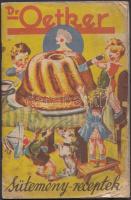 cca 1940 Dr. Oetker sütemény receptek, képes receptfüzet