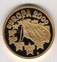 Europa 2000. Bicolor emlékérem, aranyozott Br T:PP Csak 5555db, tanúsítvánnyal