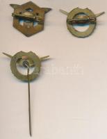 ~1970. MALÉV 20 éves törzsgárda kitüntetés miniatűr T:2 + 2 db Malév jelvény