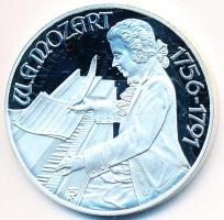 Ausztria 1991. 100Sch Ag "Mozart halálának 200. évfordulója" tanúsítvánnyal eredeti bárson...
