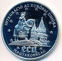 1994. 500Ft Ag "Integráció az EU-ba / Halászbástya" dísztokban, tanúsítvánnyal T:PP