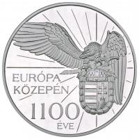 Kósa István (1953-) 2000. "Európa Közepén 1100 éve" Ag emlékérem eredeti dísztokban tanúsí...
