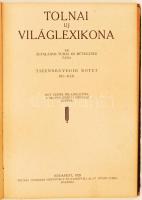 Tolnai Világlexikon IX-XVIII. 10 kötet,  Budapest, 1927-30, Tolnai Nyomdai Művészet és Kiadóvállalat...