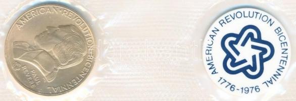 Amerikai Egyesült Államok 1975. "Lexington Concord" aranyozott emlékérem (38mm) érmés bély...