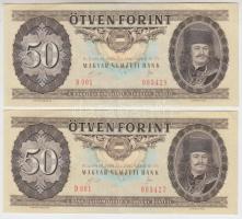 1989. 50Ft (2x) sorszámkövetők T:II,II-