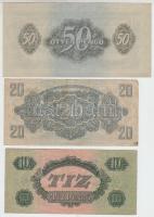 1944. 1P + 2P + 5P + 20P + 50P "A Vörös Hadsereg Parancsnoksága" T:I-,III,III-