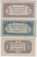 1944. 1P + 2P + 5P + 20P + 50P "A Vörös Hadsereg Parancsnoksága" T:I-,III,III-