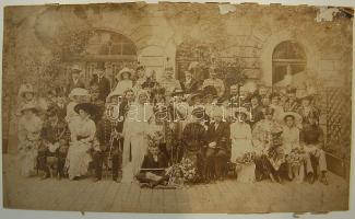 cca 1900 Sigray-esküvő nagyalakú foto 20x35 cm