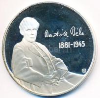 Fülöp Zoltán (1951-) 1981. "Bartók Béla / A Kékszakállú Herceg vára" Ag emlékérem ÁPV plasztiktokban, tanúsítvánnyal (20g/0.925/37mm) T:PP