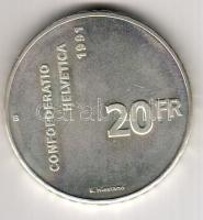 Svájc 1991. 20Fr Ag emlékpénz T:1