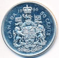 Kanada 1966. 50c Ag "II. Erzsébet" T:2 Canada 1966. 50 Cents Ag "Elizabeth II" C:XF Krause KM#63