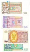 Burma 1973. 10K + 1985. 75K + 1986. 15K + 35K T:I-,II-,III
Burma 1973. 10 Kyats + 1985. 75 Kyats + 1...