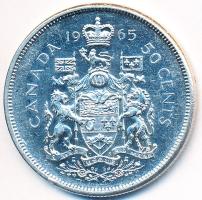 Kanada 1965. 50c Ag "II. Erzsébet" T:2 Canada 1965. 50 Cents Ag "Elizabeth II" C:XF Krause KM#63
