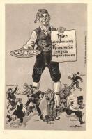 Hier werden noch Kriegserklärungen angenommen / German military propaganda, humour s: Ad. Hoffmann
