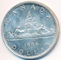 Kanada 1966. 1$ Ag "II. Erzsébet" T:2 Canada 1966. 1 Dollar Ag "Elizabeth II" C:XF