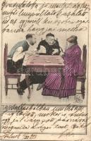 Tarok, card game s: Kóber (small tear)